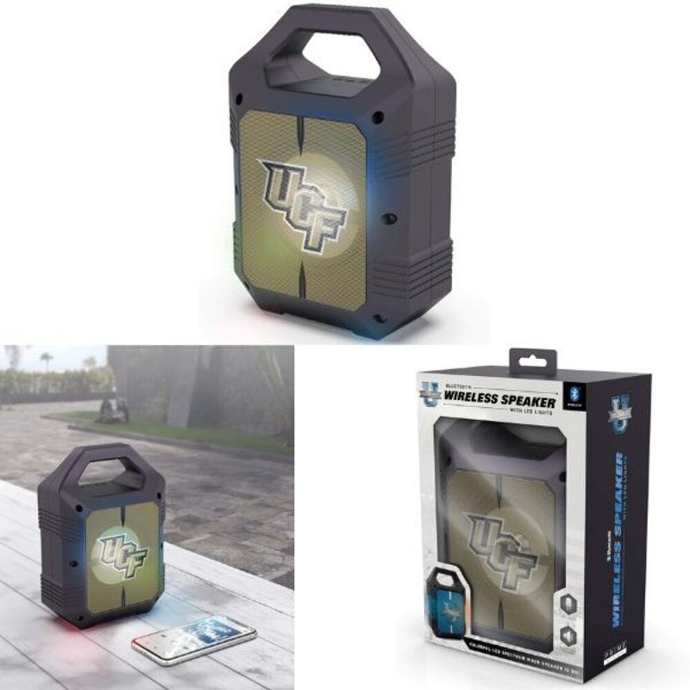 UCF Knights Bluetooth Wireless Speaker LED Lights FM Radio NCAA Syncable New